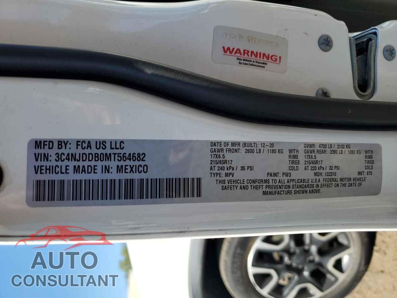 JEEP COMPASS 2021 - 3C4NJDDB0MT564682