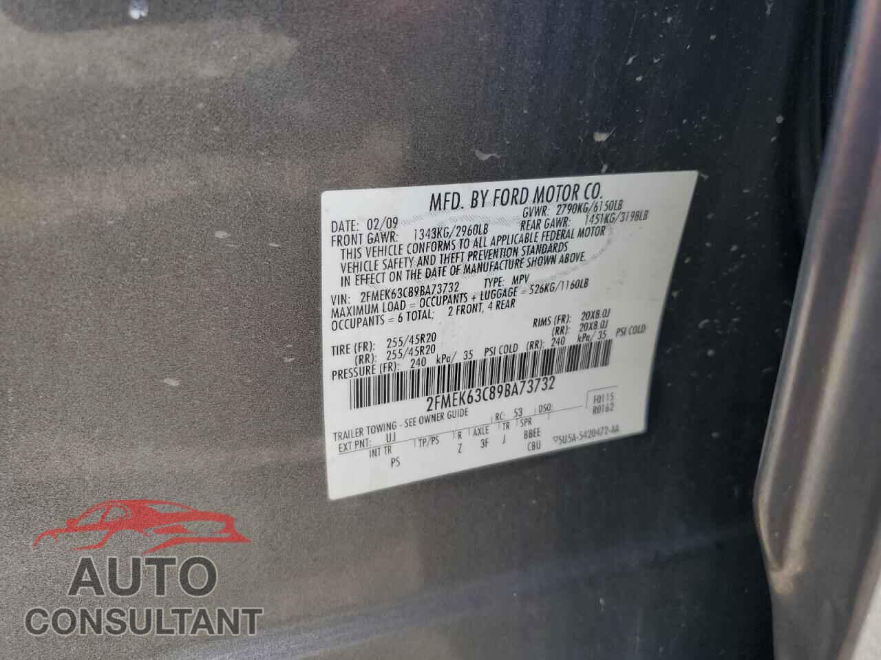 FORD FLEX 2009 - 2FMEK63C89BA73732