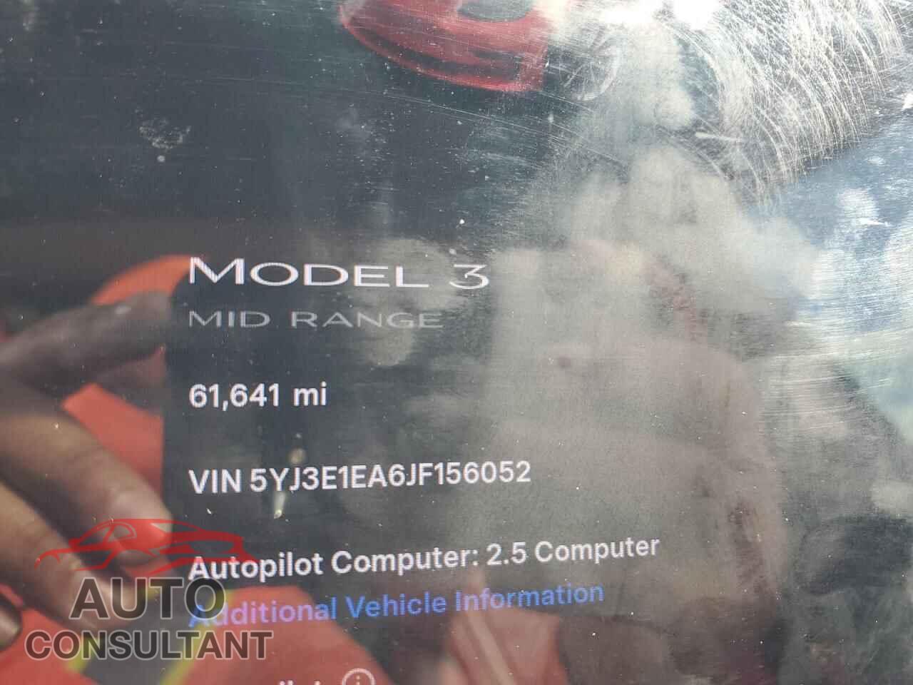TESLA MODEL 3 2018 - 5YJ3E1EA6JF156052