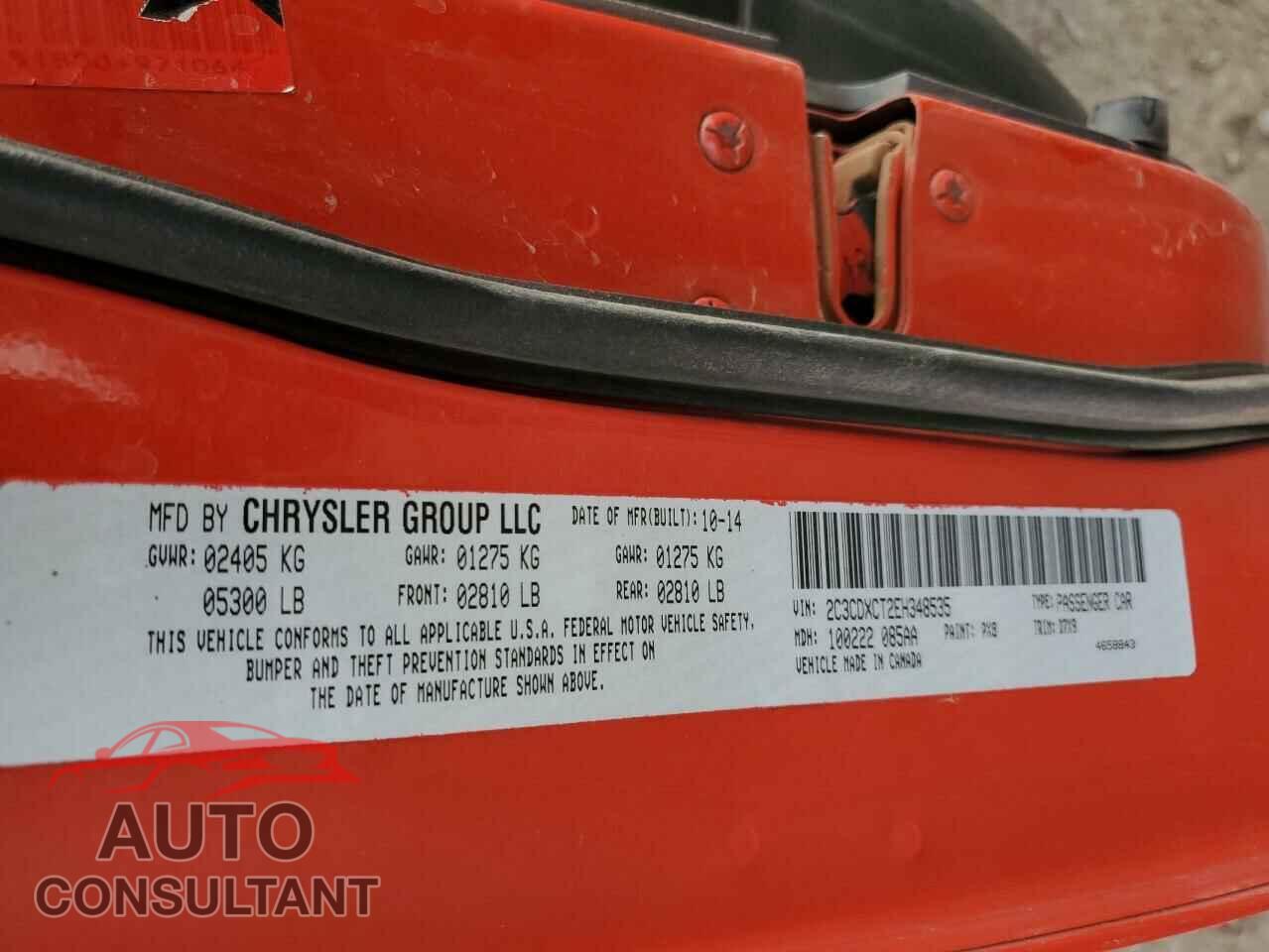 DODGE CHARGER 2014 - 2C3CDXCT2EH348535