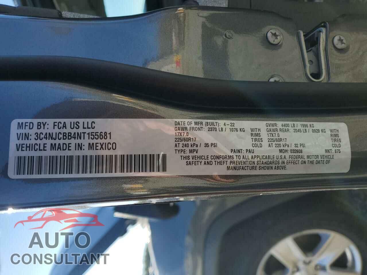 JEEP COMPASS 2022 - 3C4NJCBB4NT155681