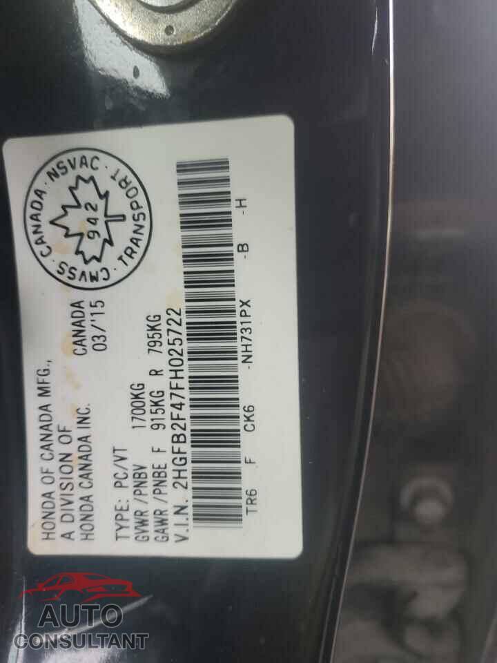 HONDA CIVIC 2015 - 2HGFB2F47FH025722