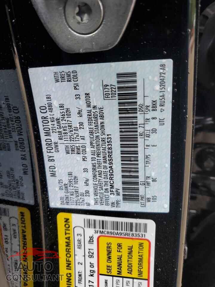 FORD BRONCO 2025 - 3FMCR9DA9SRE83531