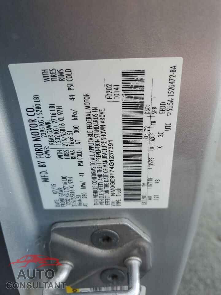 FORD TRANSIT 2016 - NM0GE9F74G1237391