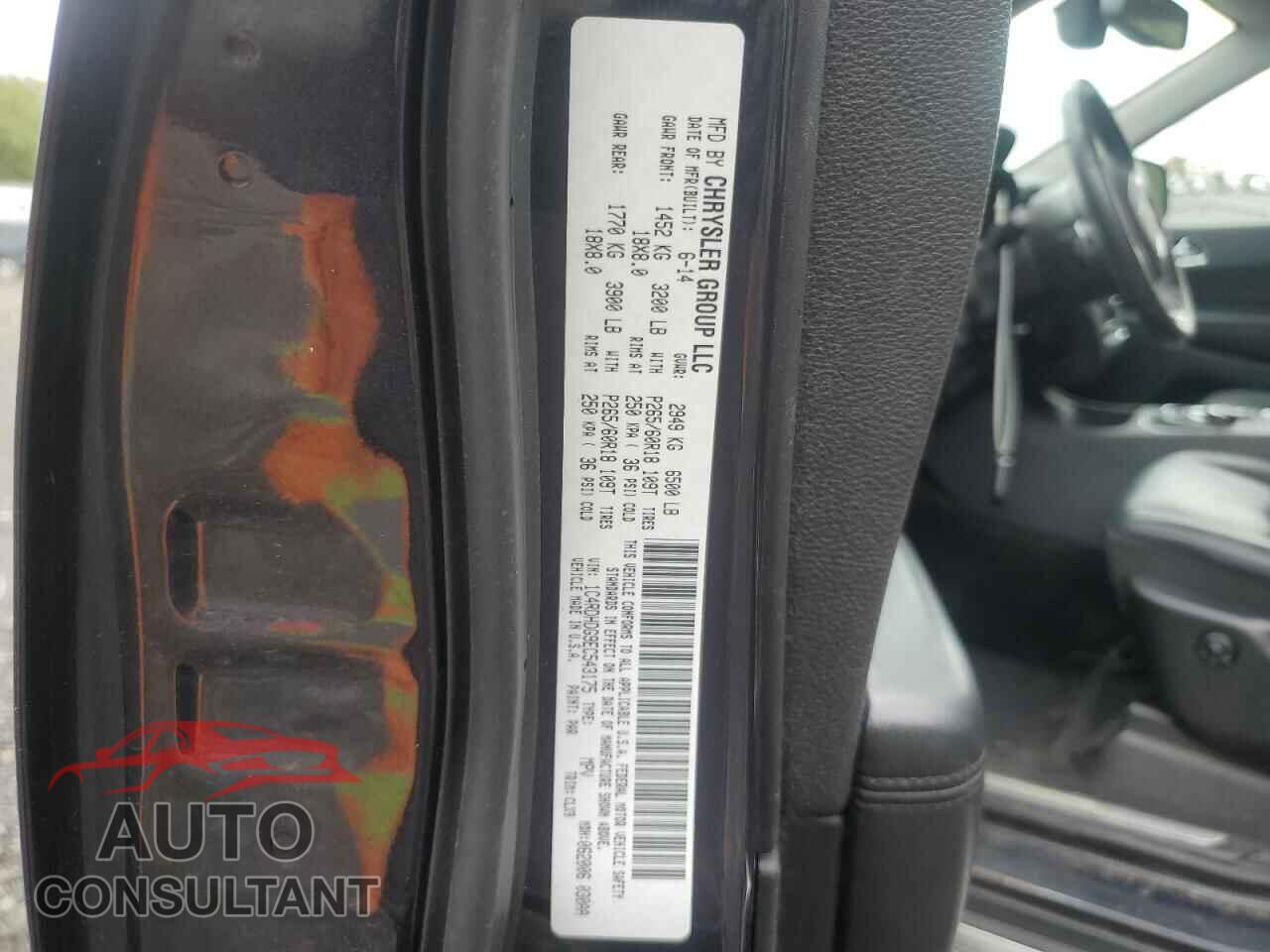 DODGE DURANGO 2014 - 1C4RDHDG9EC543175