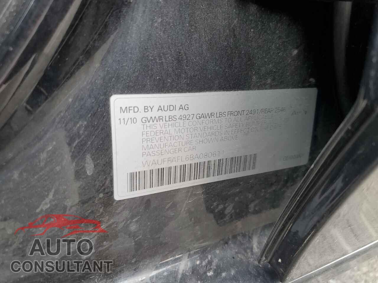 AUDI A4 2011 - WAUFFAFL6BA080611