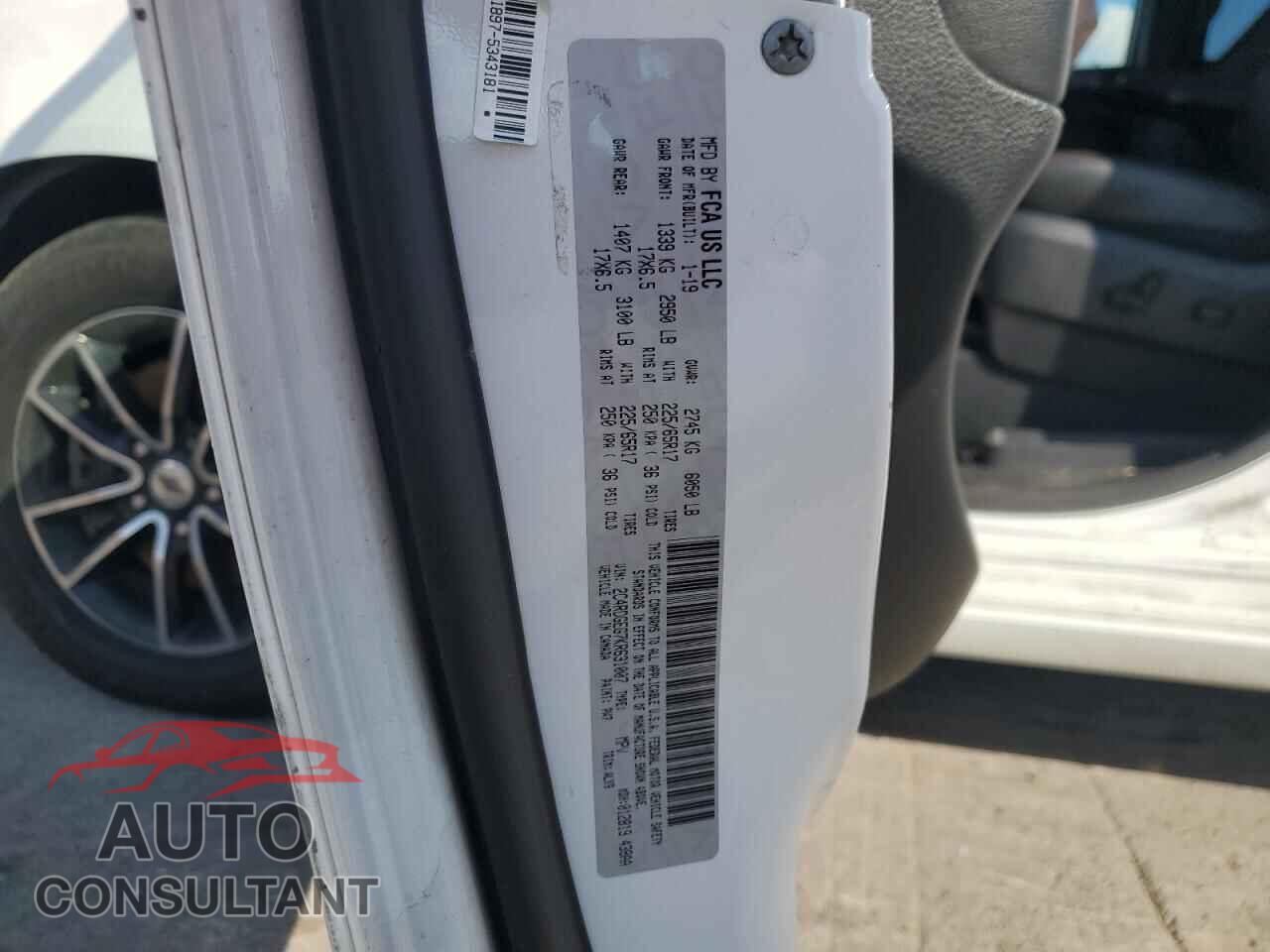 DODGE CARAVAN 2019 - 2C4RDGEG7KR631007