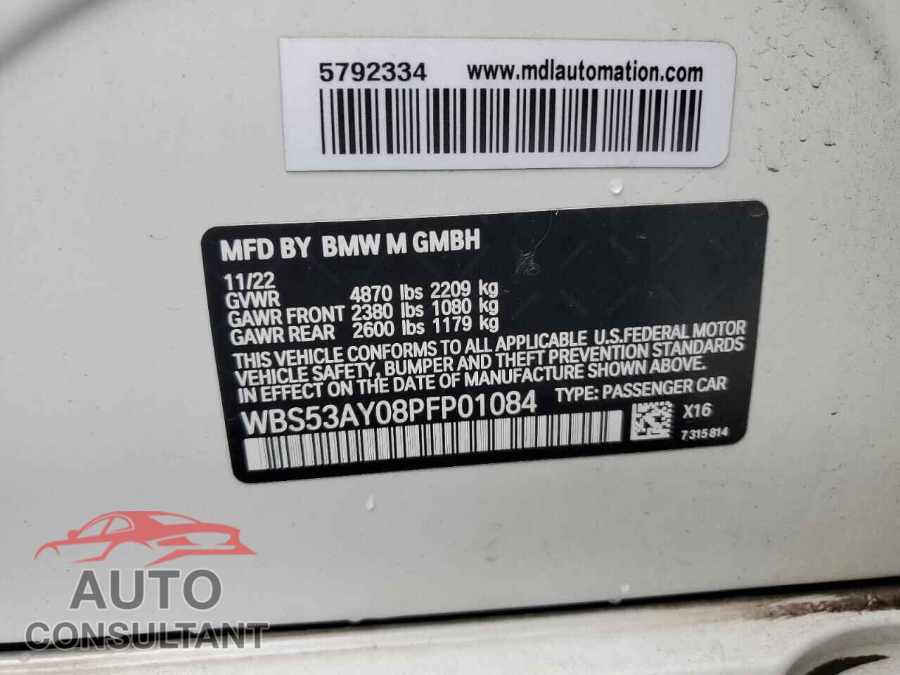 BMW M3 2023 - WBS53AY08PFP01084