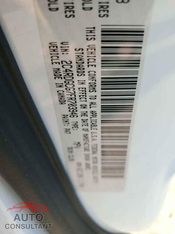 DODGE CARAVAN 2015 - 2C4RDGCG7FR703946