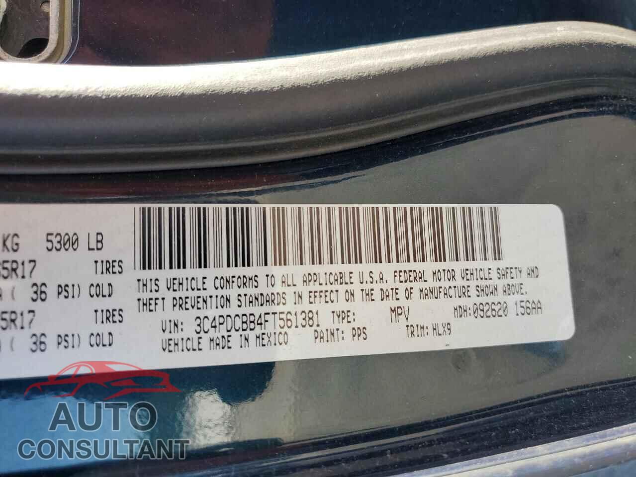 DODGE JOURNEY 2015 - 3C4PDCBB4FT561381