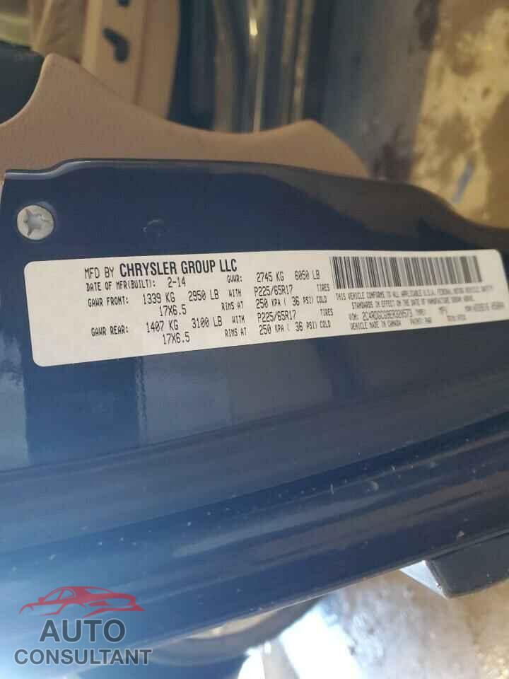 DODGE CARAVAN 2014 - 2C4RDGCG9ER320573