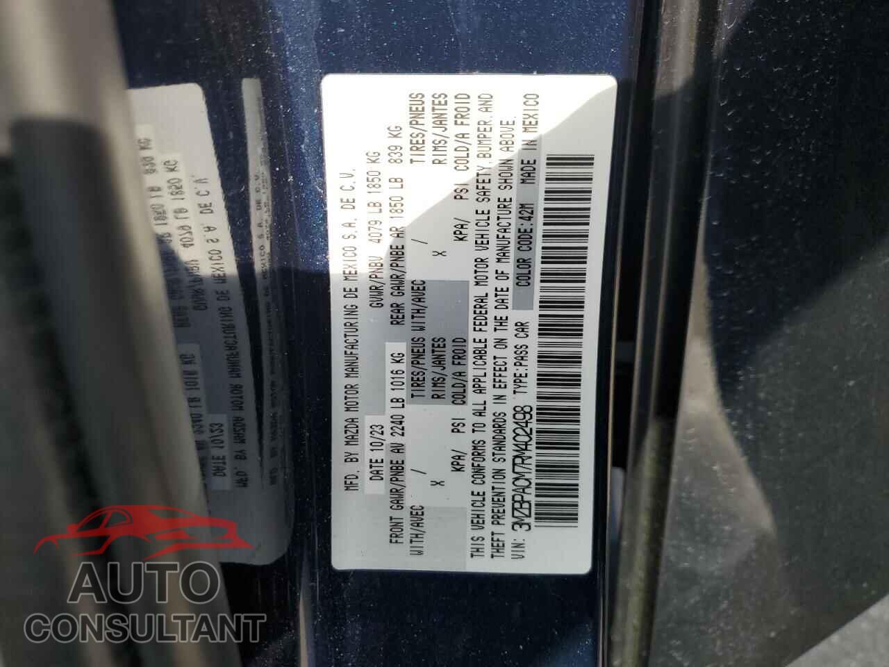 MAZDA 3 2024 - 3MZBPACM7RM402498