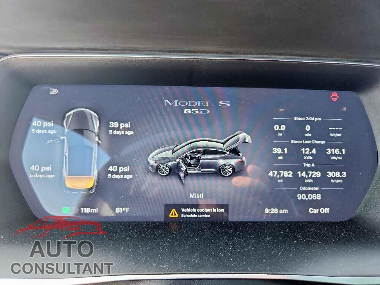 TESLA MODEL S 2015 - 5YJSA1E22FF117238