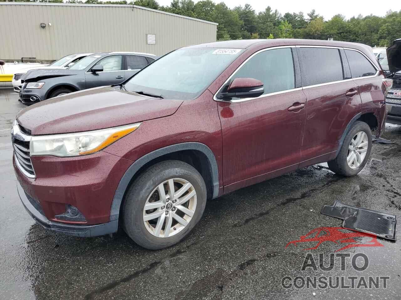 TOYOTA HIGHLANDER 2016 - 5TDZARFH6GS017821