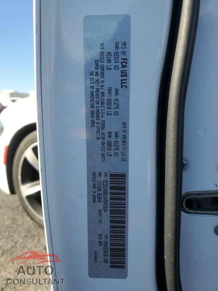 DODGE CHARGER 2017 - 2C3CDXBG1HH547634