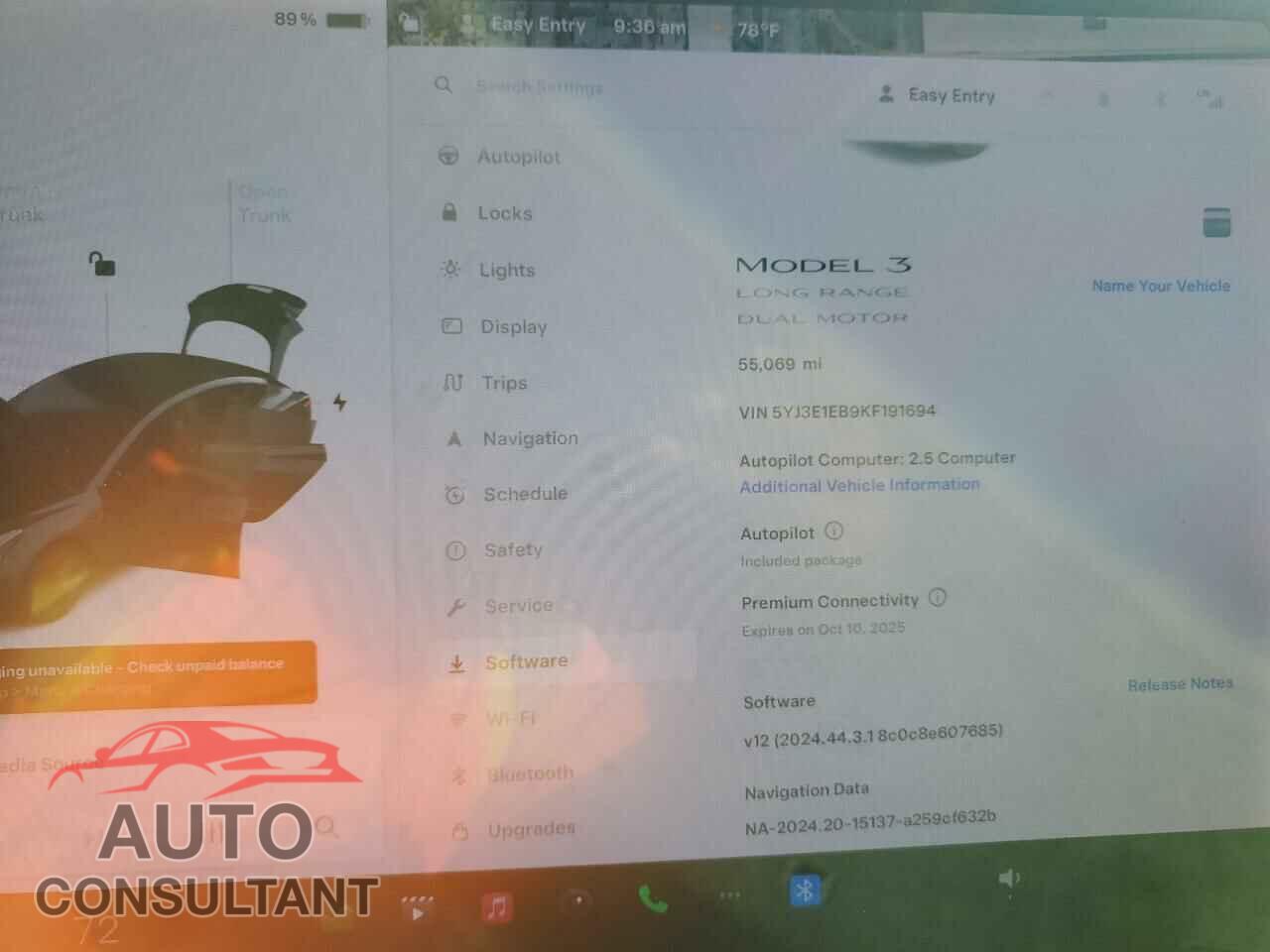 TESLA MODEL 3 2019 - 5YJ3E1EB9KF191694