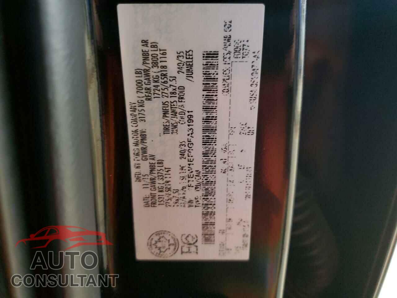 FORD F-150 2016 - 1FTEW1EF0GFA31991