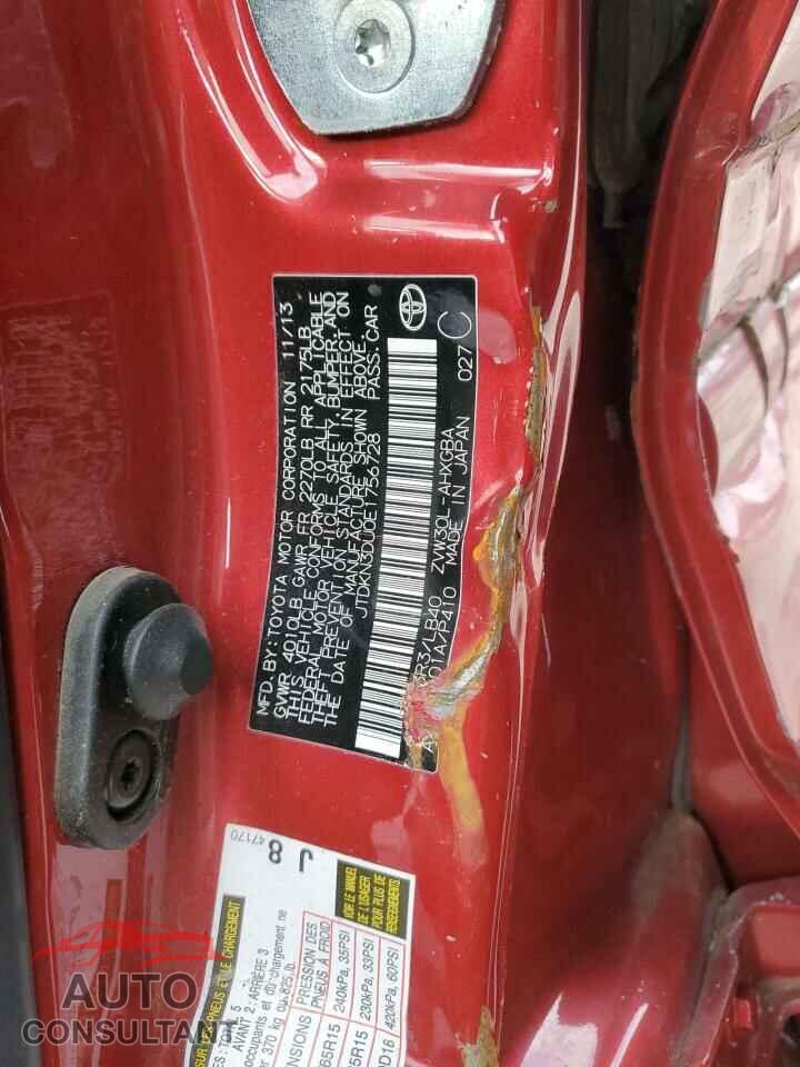 TOYOTA PRIUS 2014 - JTDKN3DU0E1756728