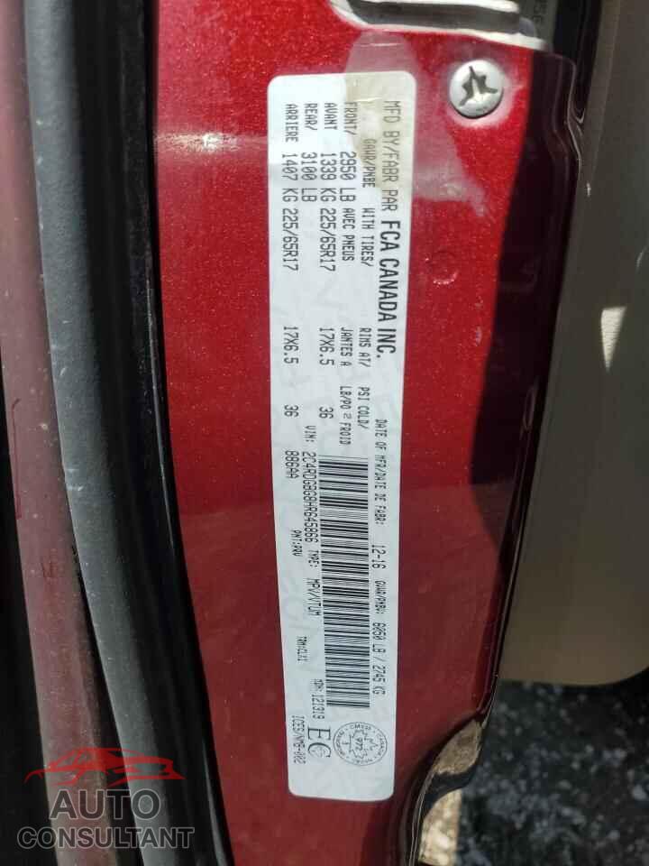 DODGE CARAVAN 2017 - 2C4RDGBG8HR645866