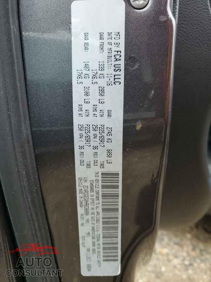DODGE CARAVAN 2017 - 2C4RDGEG0HR630080