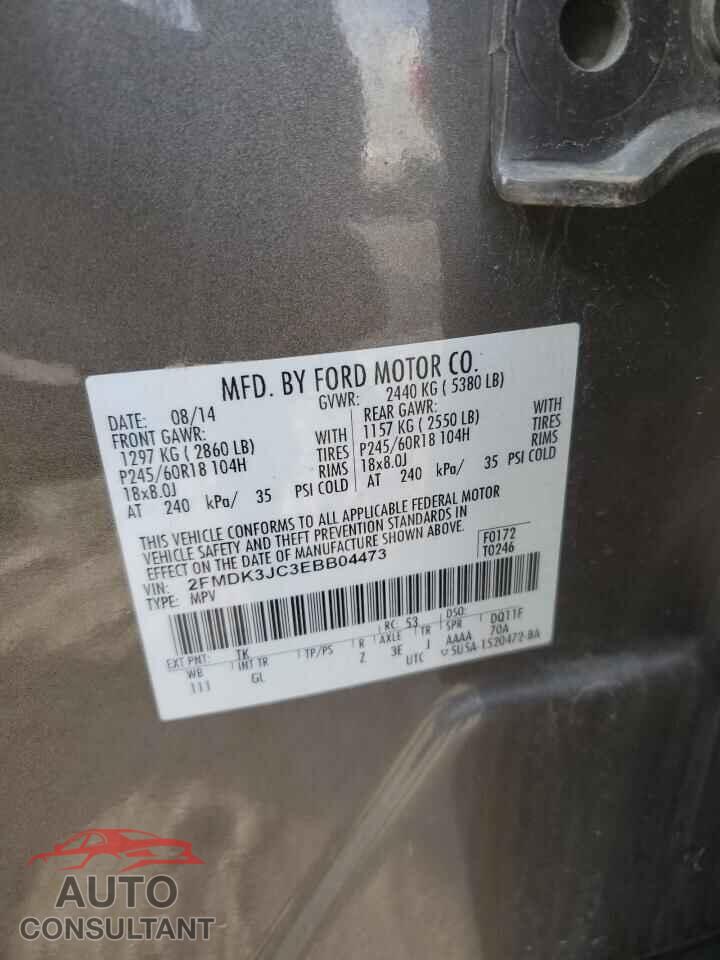 FORD EDGE 2014 - 2FMDK3JC3EBB04473