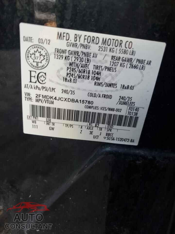FORD EDGE 2013 - 2FMDK4JCXDBA15780