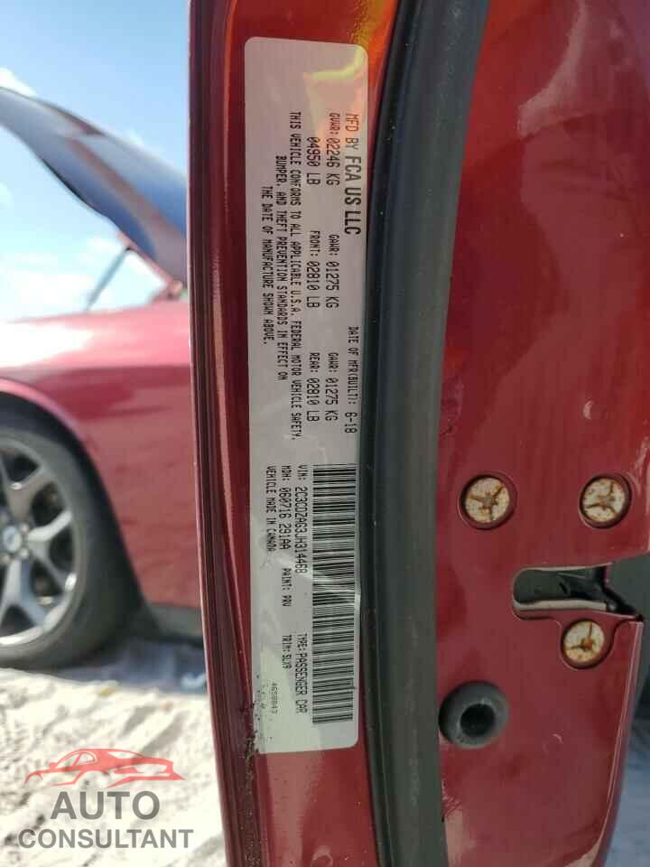 DODGE CHALLENGER 2018 - 2C3CDZAG3JH314468