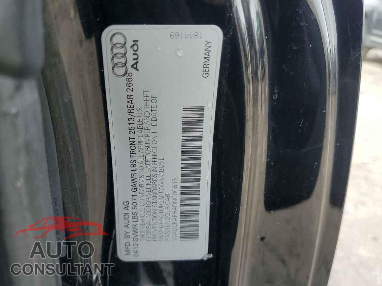 AUDI A5 2013 - WAUCFAFH4DN000815