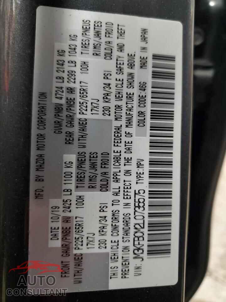MAZDA CX-5 2020 - JM3KFBCM2L0735575