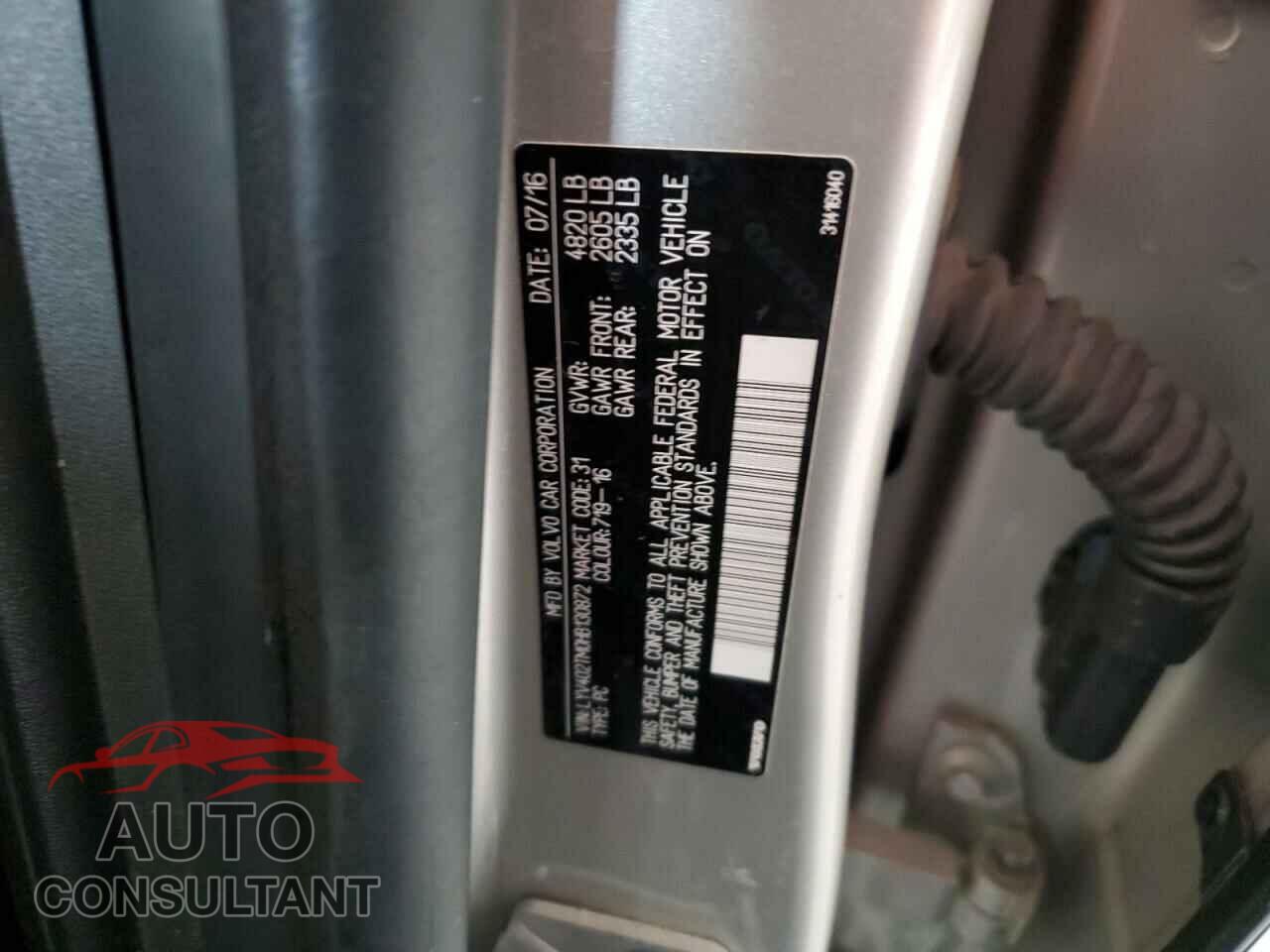 VOLVO S60 2017 - LYV402TM0HB130872