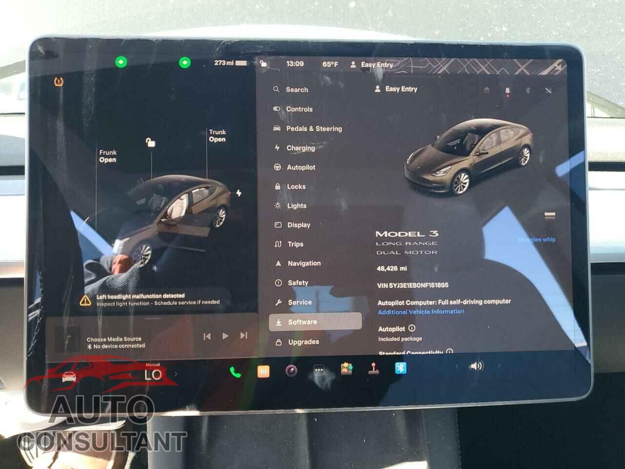 TESLA MODEL 3 2022 - 5YJ3E1EB0NF151895