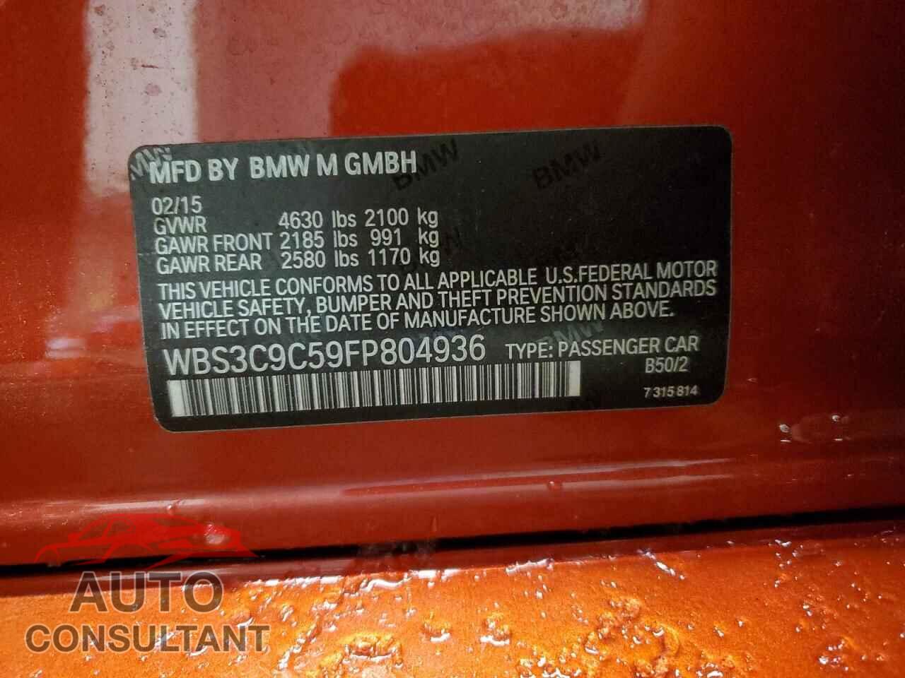 BMW M3 2015 - WBS3C9C59FP804936