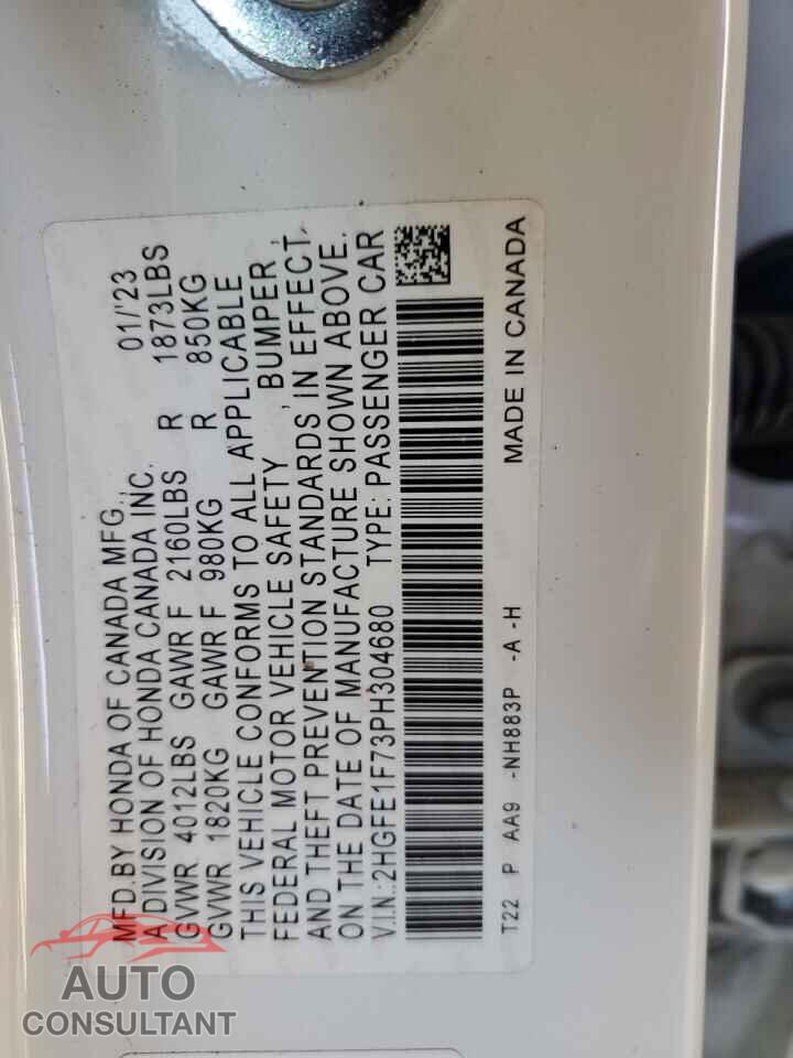 HONDA CIVIC 2023 - 2HGFE1F73PH304680