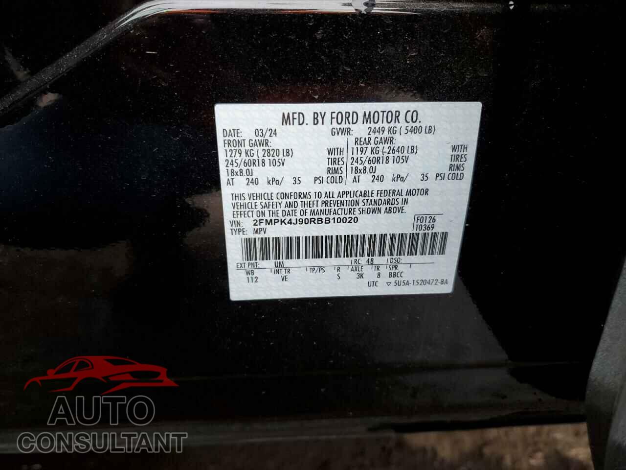 FORD EDGE 2024 - 2FMPK4J90RBB10020