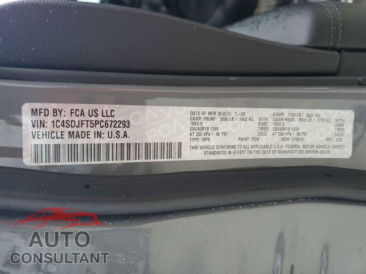 DODGE DURANGO 2023 - 1C4SDJFT5PC672293