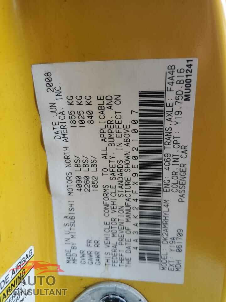 MITSUBISHI ECLIPSE 2009 - 4A3AK24FX9E021007