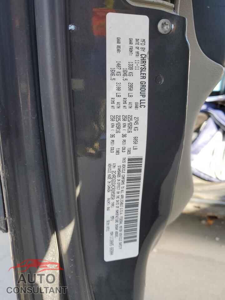 DODGE CARAVAN 2012 - 2C4RDGDGXCR205850