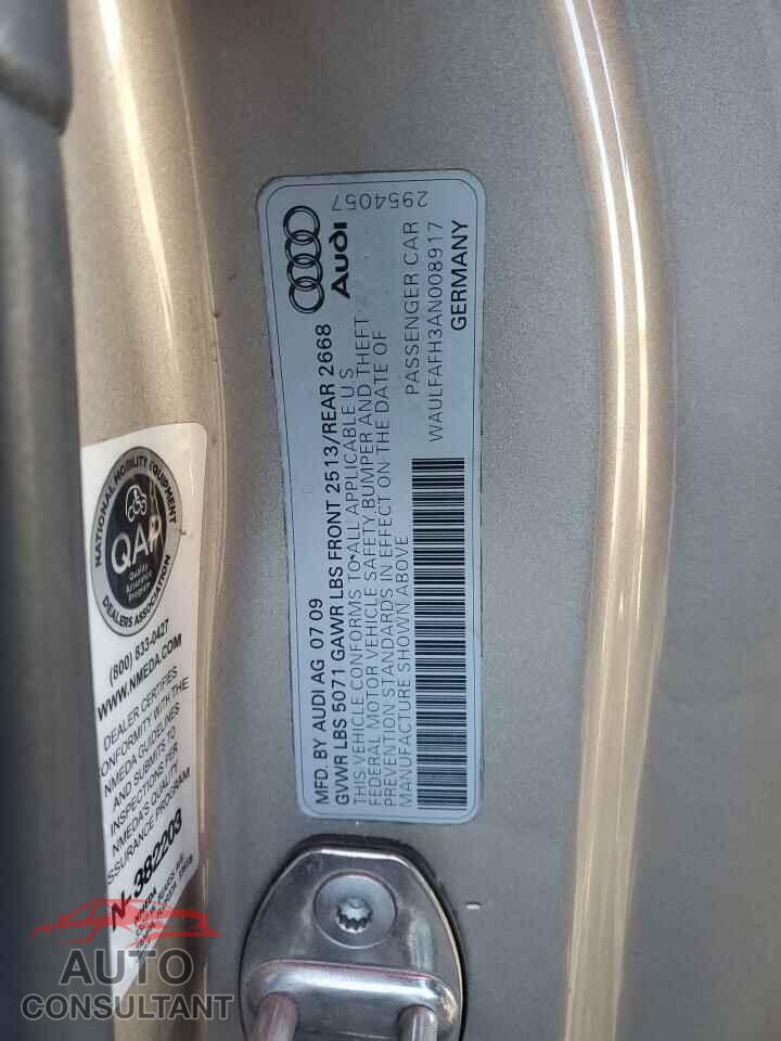 AUDI A5 2010 - WAULFAFH3AN008917