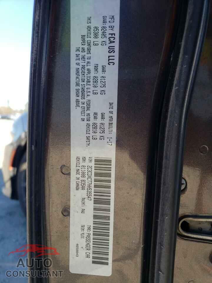 DODGE CHARGER 2017 - 2C3CDXCT7HH535547