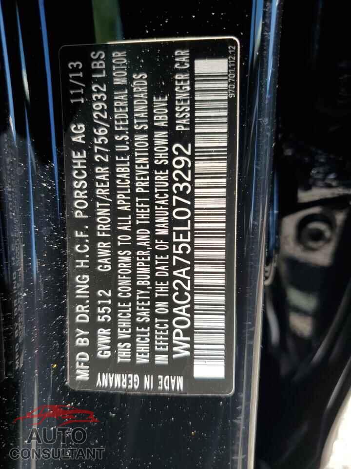 PORSCHE PANAMERA 2014 - WP0AC2A75EL073292