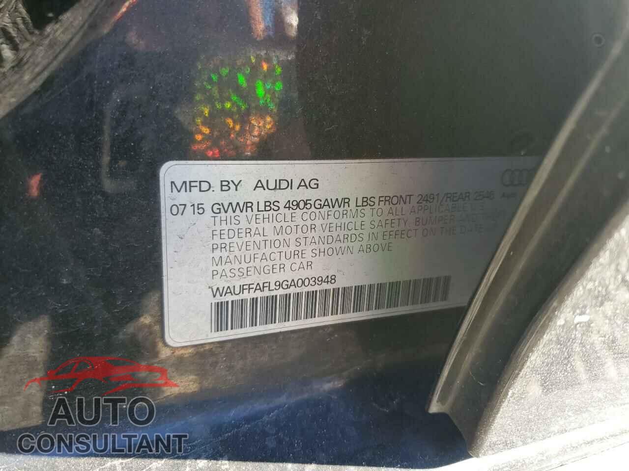 AUDI A4 2016 - WAUFFAFL9GA003948
