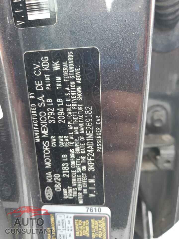 KIA FORTE 2021 - 3KPF24AD1ME269182