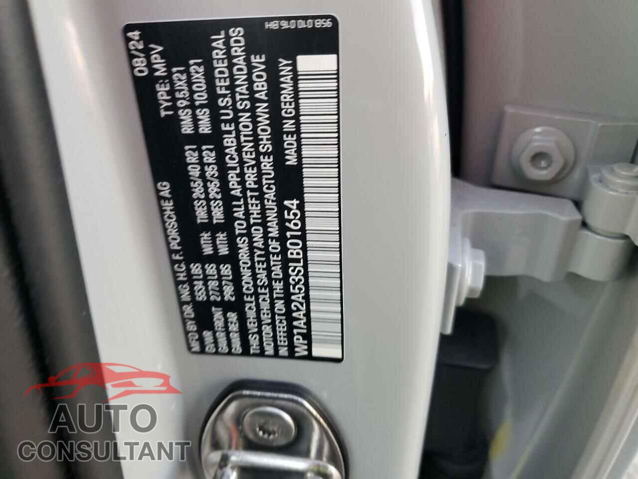 PORSCHE MACAN BASE 2025 - WP1AA2A53SLB01654