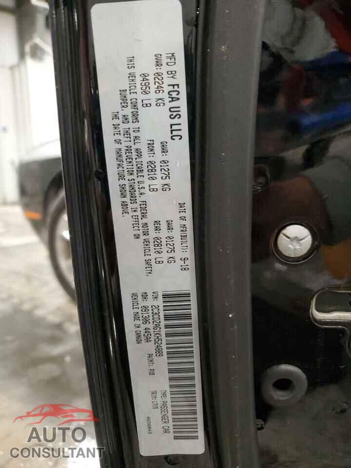 DODGE CHALLENGER 2019 - 2C3CDZAG1KH524889