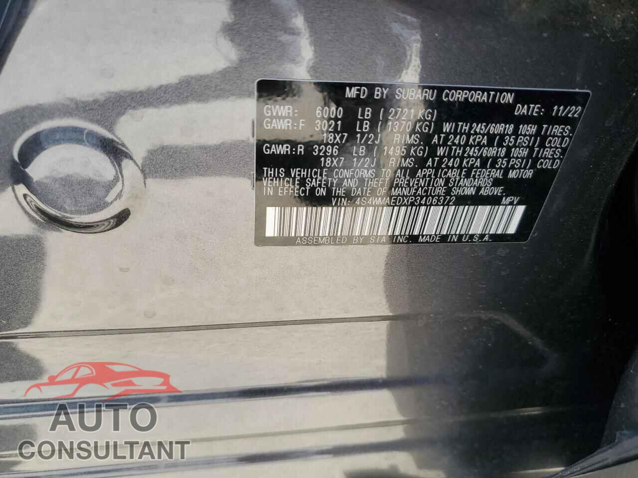 SUBARU ASCENT 2023 - 4S4WMAEDXP3406372