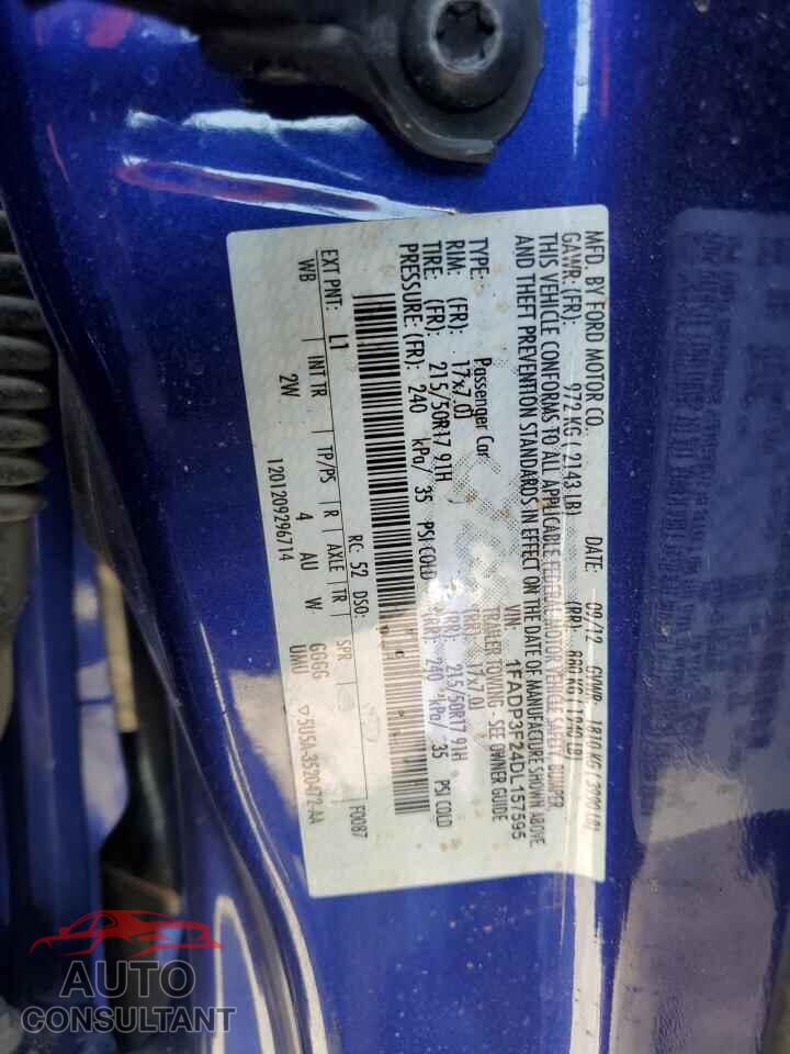 FORD FOCUS 2013 - 1FADP3F24DL157595