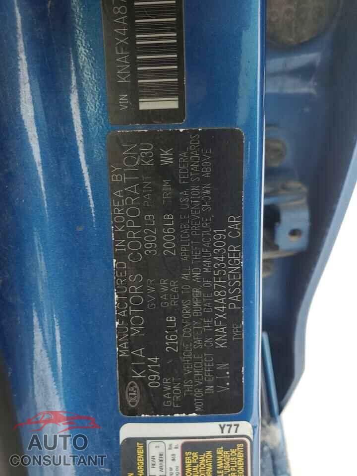 KIA FORTE 2015 - KNAFX4A87F5343091