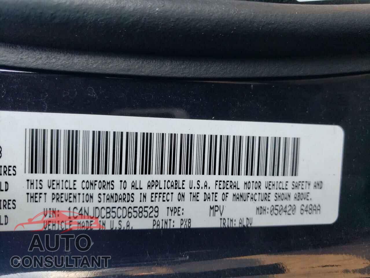 JEEP COMPASS 2012 - 1C4NJDCB5CD658529