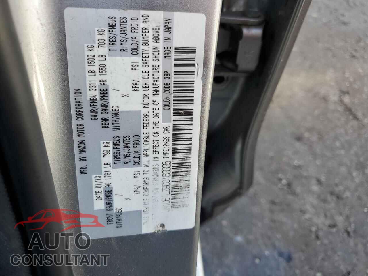 MAZDA 2 2013 - JM1DE1LZ9D0163335