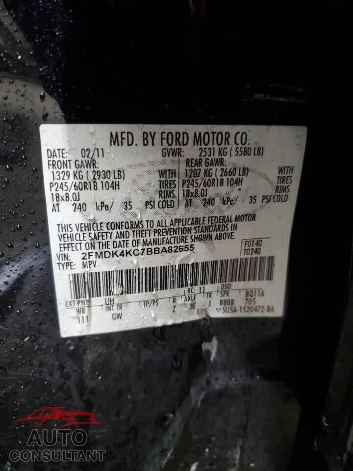 FORD EDGE 2011 - 2FMDK4KC7BBA82655